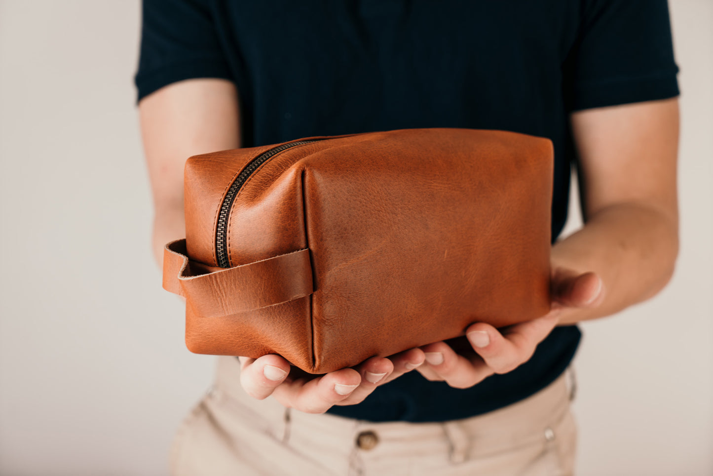 Mens Leather Toiletry Bag | LB