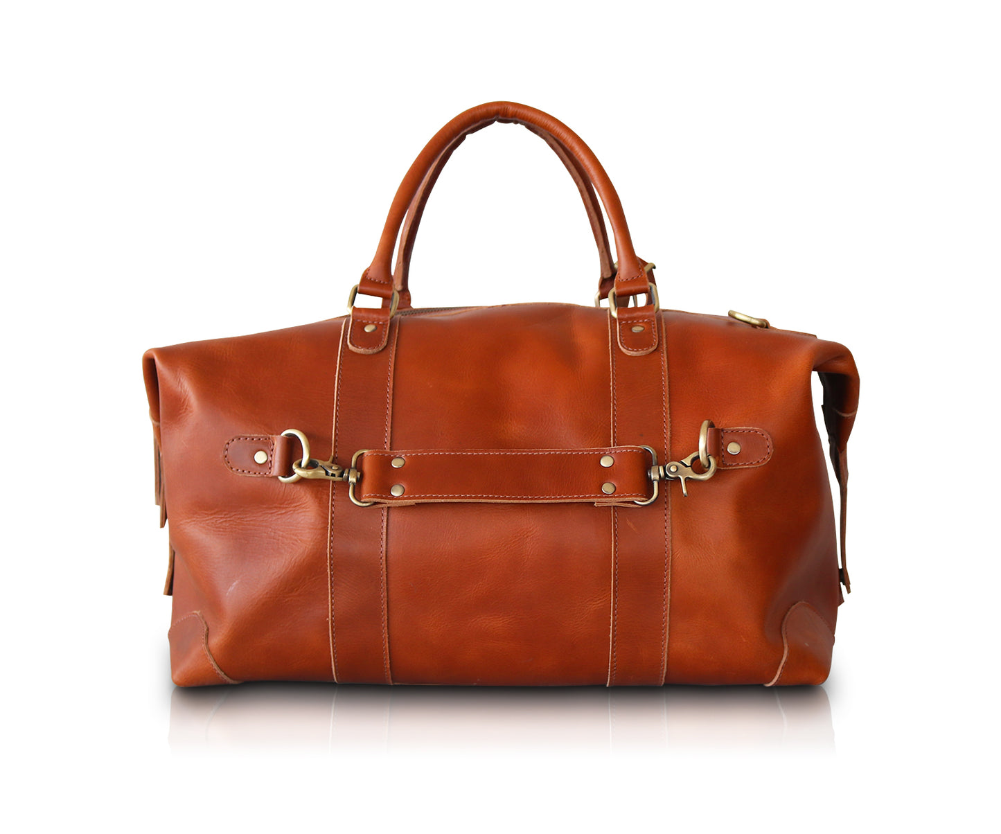 Leather Side Punch Duffle Bag | LB