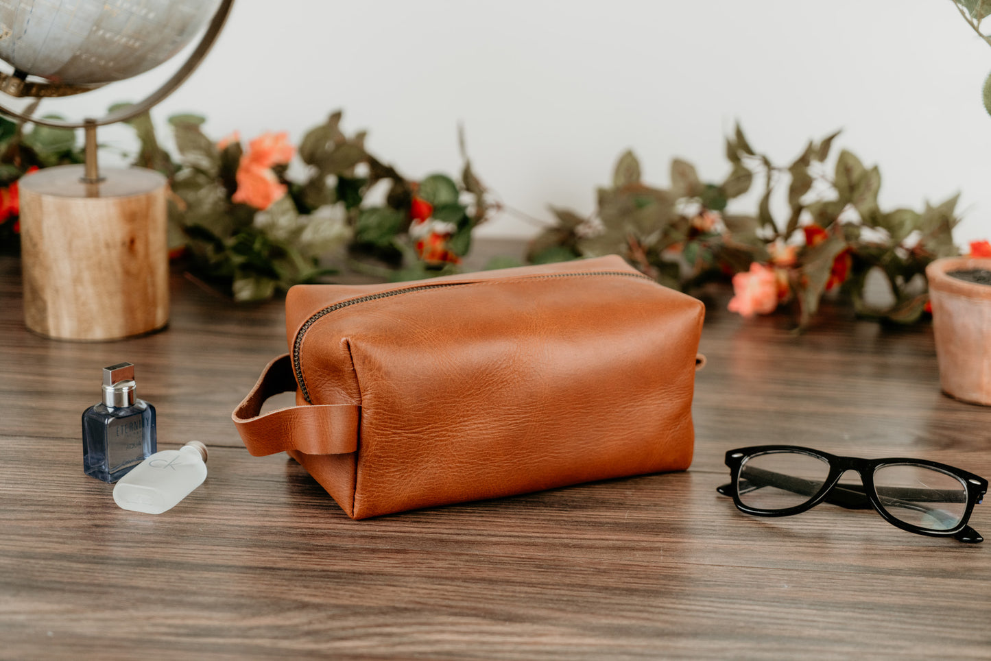 Mens Leather Toiletry Bag | LB