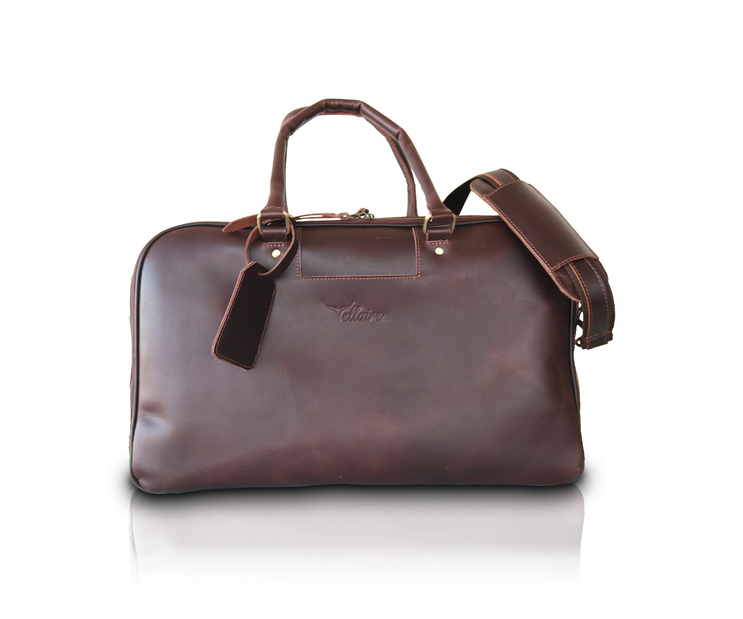 Leather Square Duffle Bag | DB