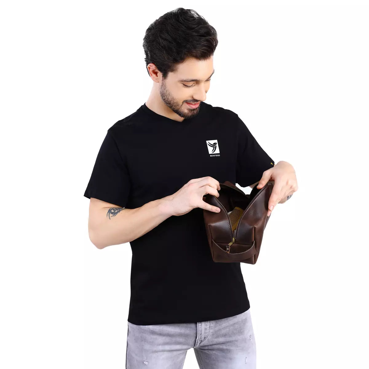 Mens Leather Toiletry Bag