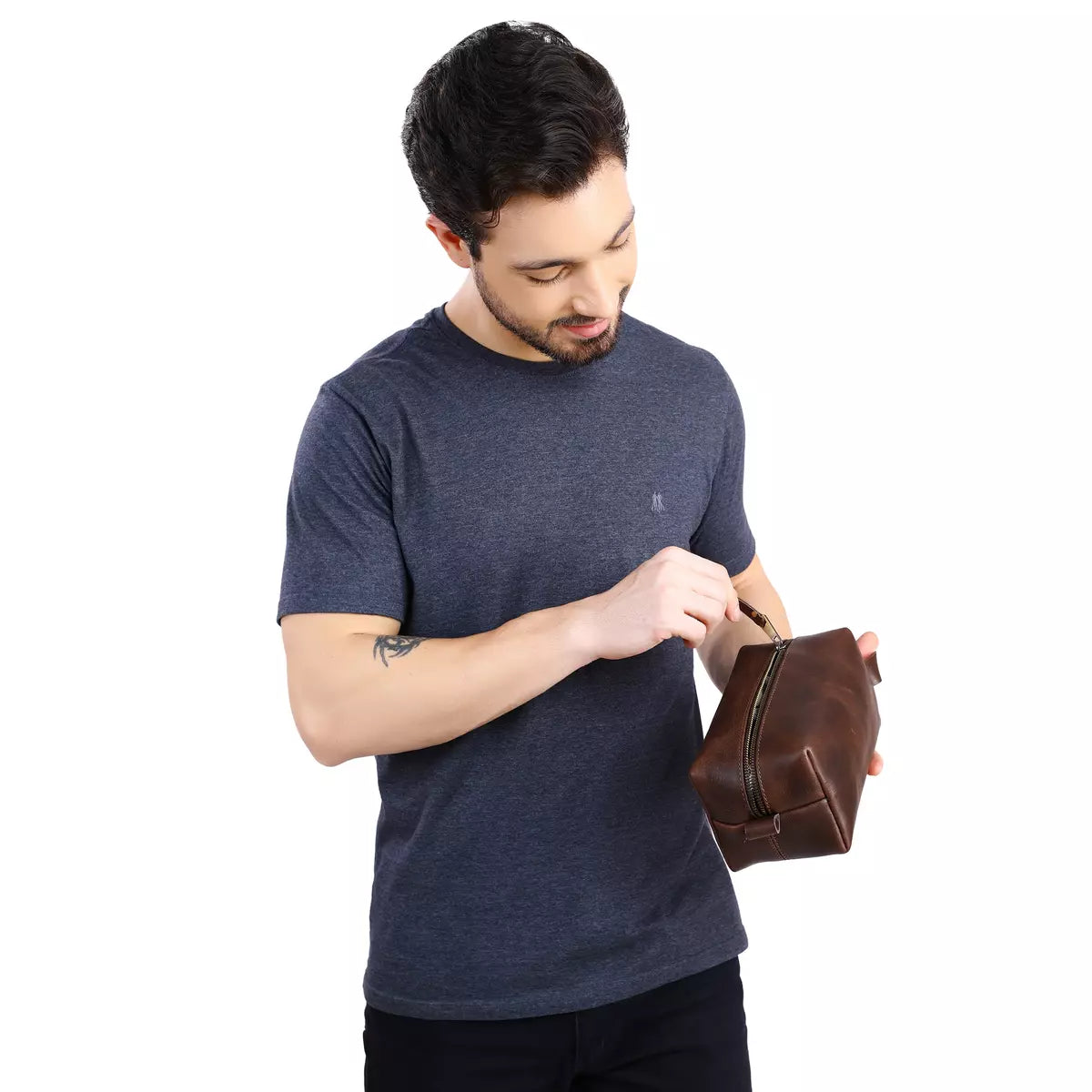 Mens Leather Toiletry Bag