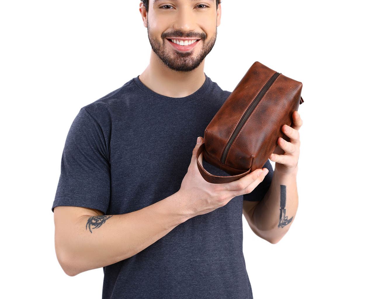 Mens Leather Toiletry Bag | AB