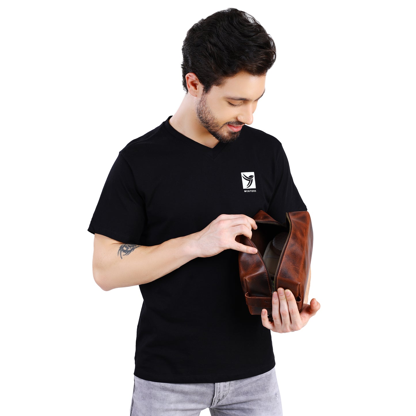 Mens Leather Toiletry Bag | AB