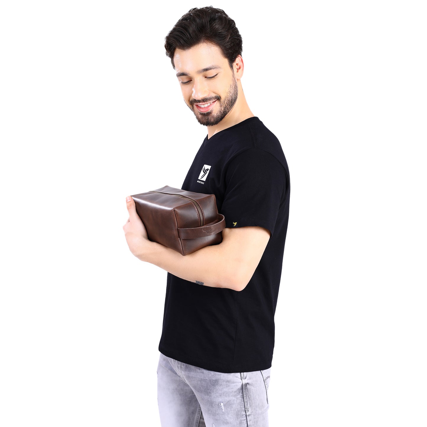 Mens Leather Toiletry Bag | DB