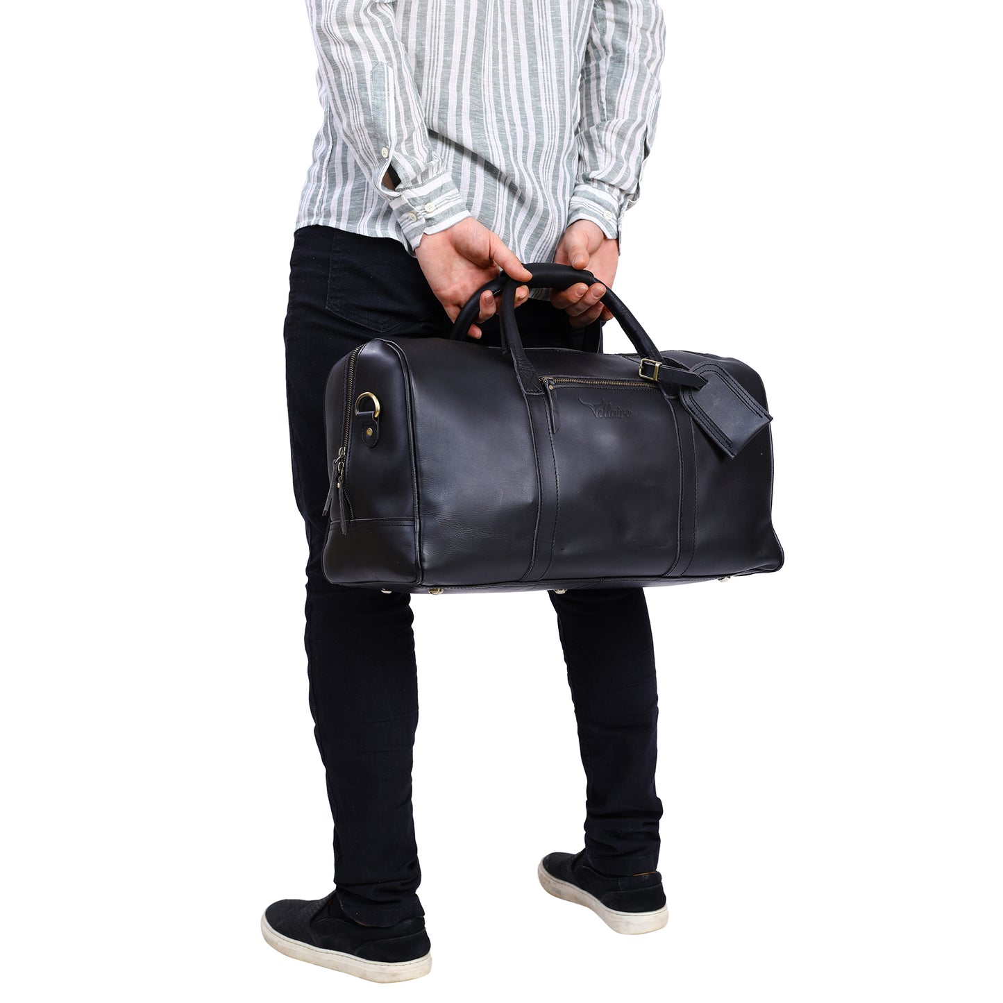 Leather Weekender Duffle Bag | B