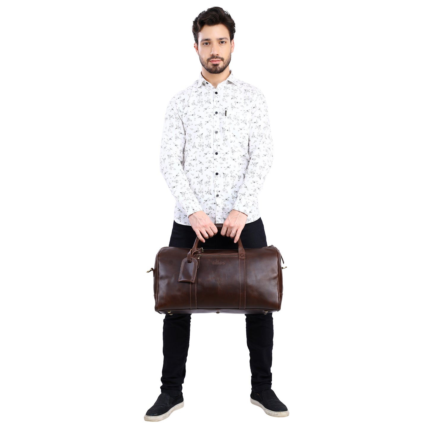 Leather Weekender Duffle Bag | DB