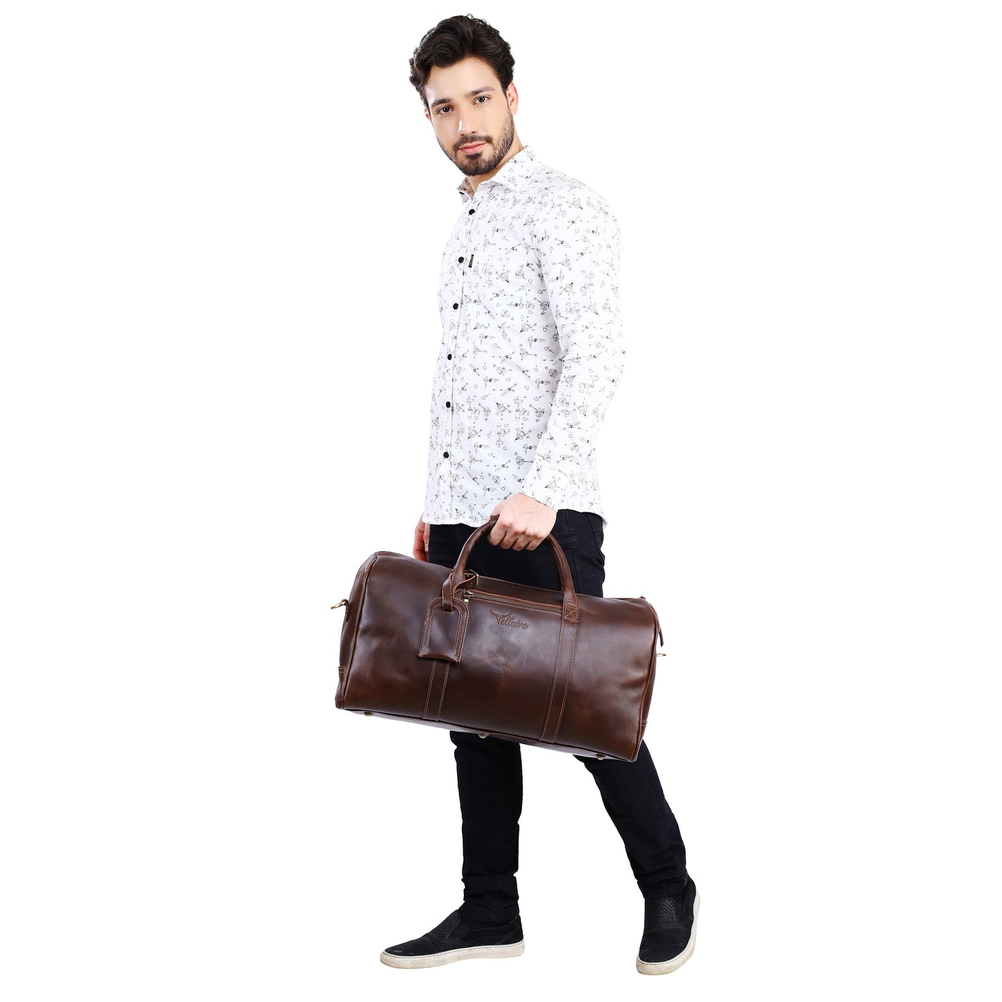 Leather Weekender Duffle Bag | DB