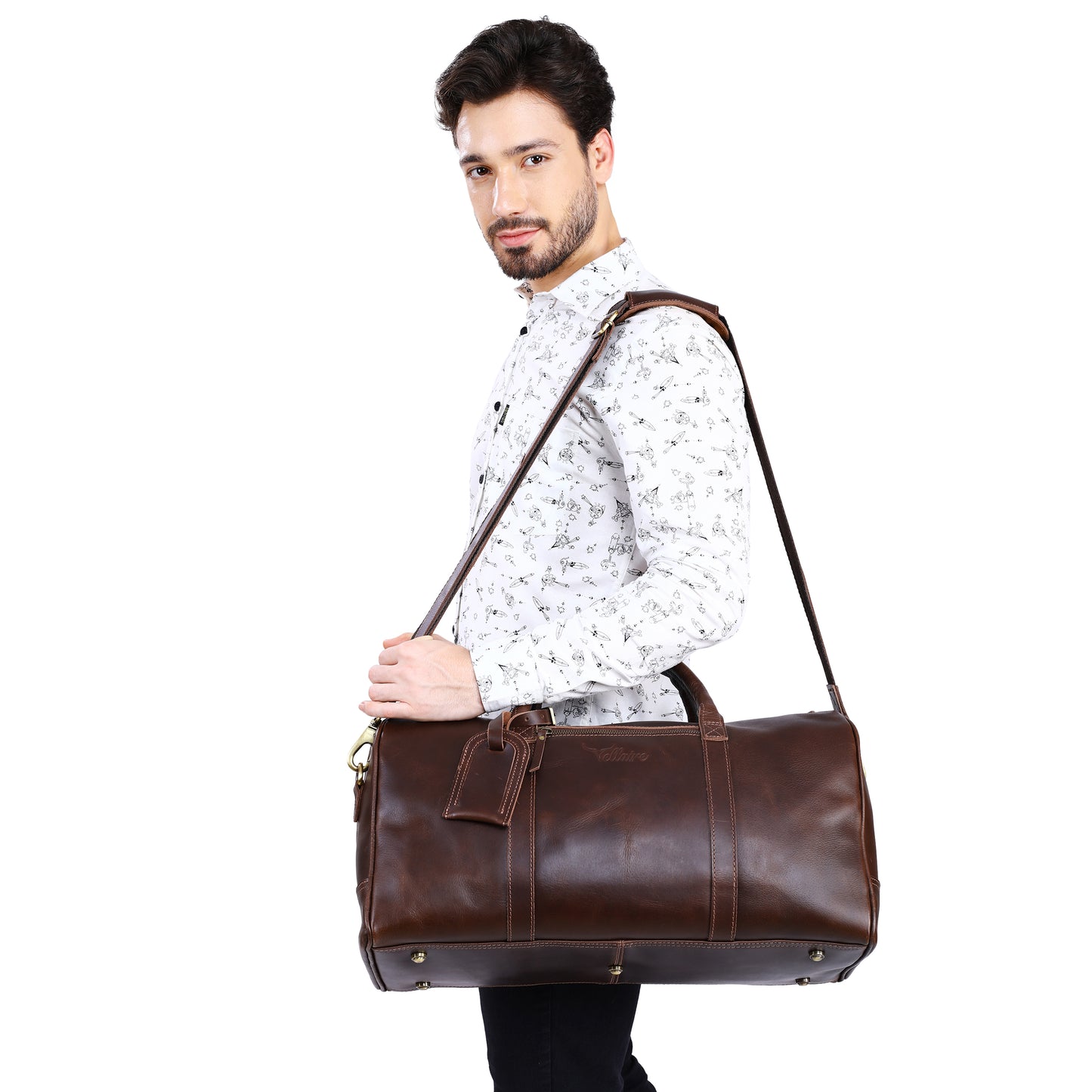 Leather Weekender Duffle Bag | DB
