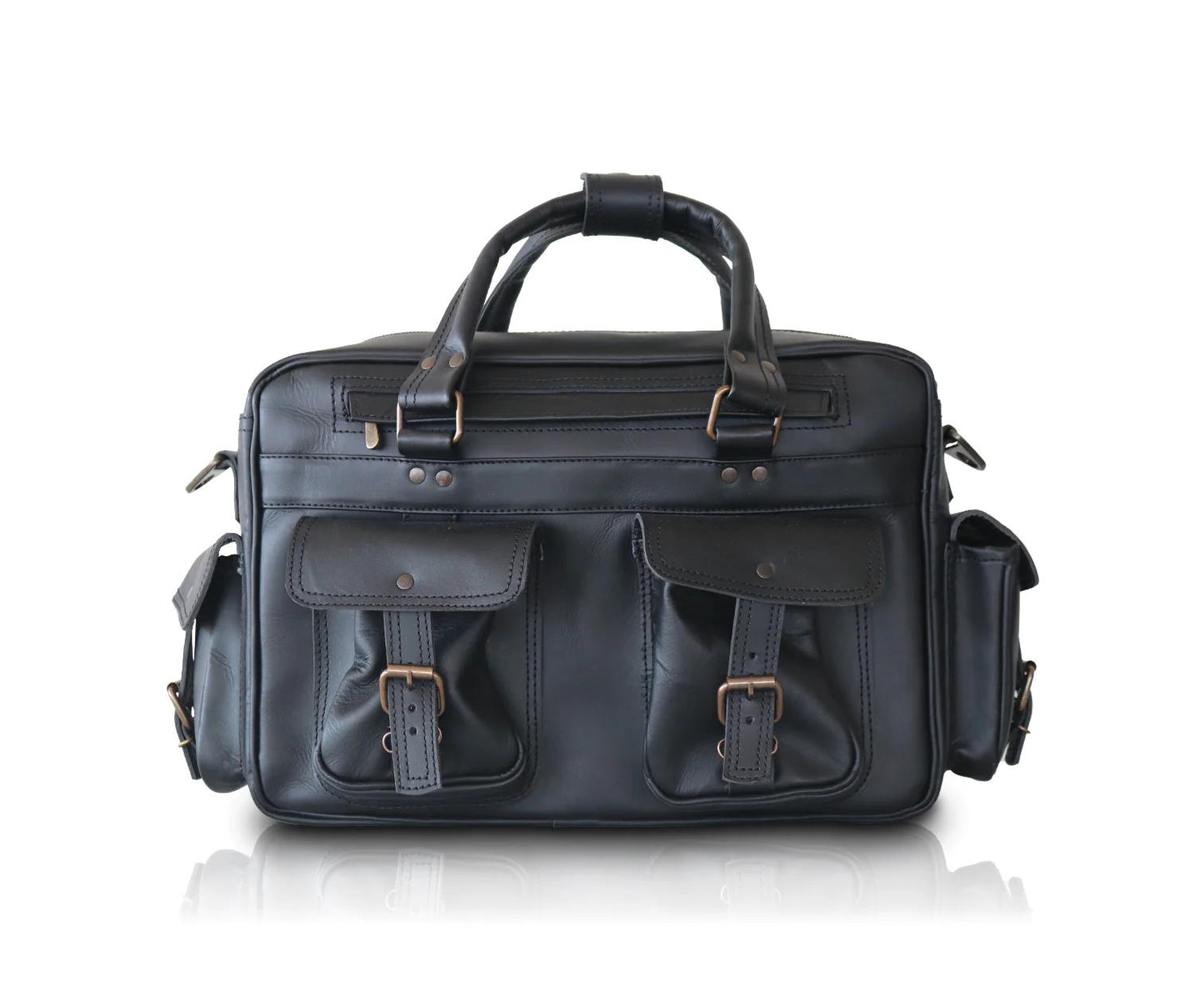 Load image into Gallery viewer, Leather Pilot Briefcase | Light Brown
