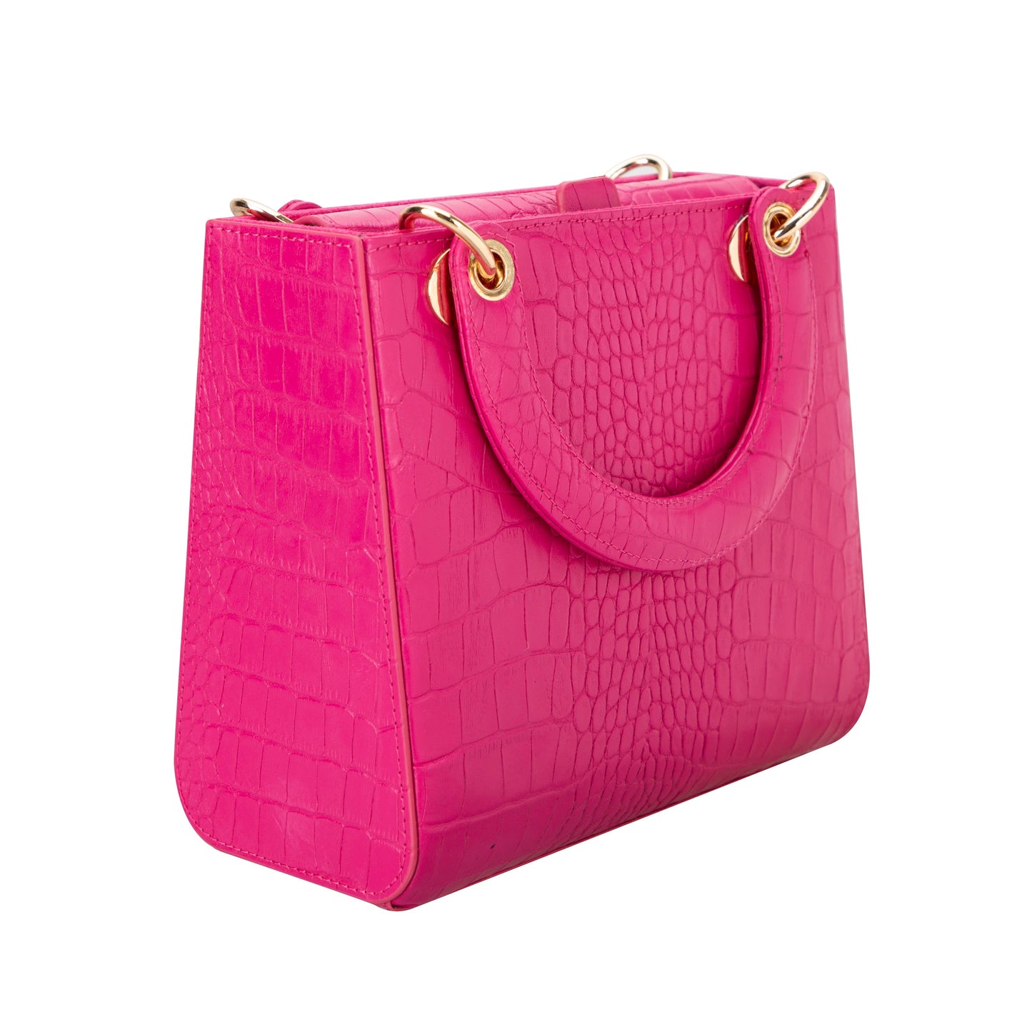 Mila Lady Tote  | Gold Croc