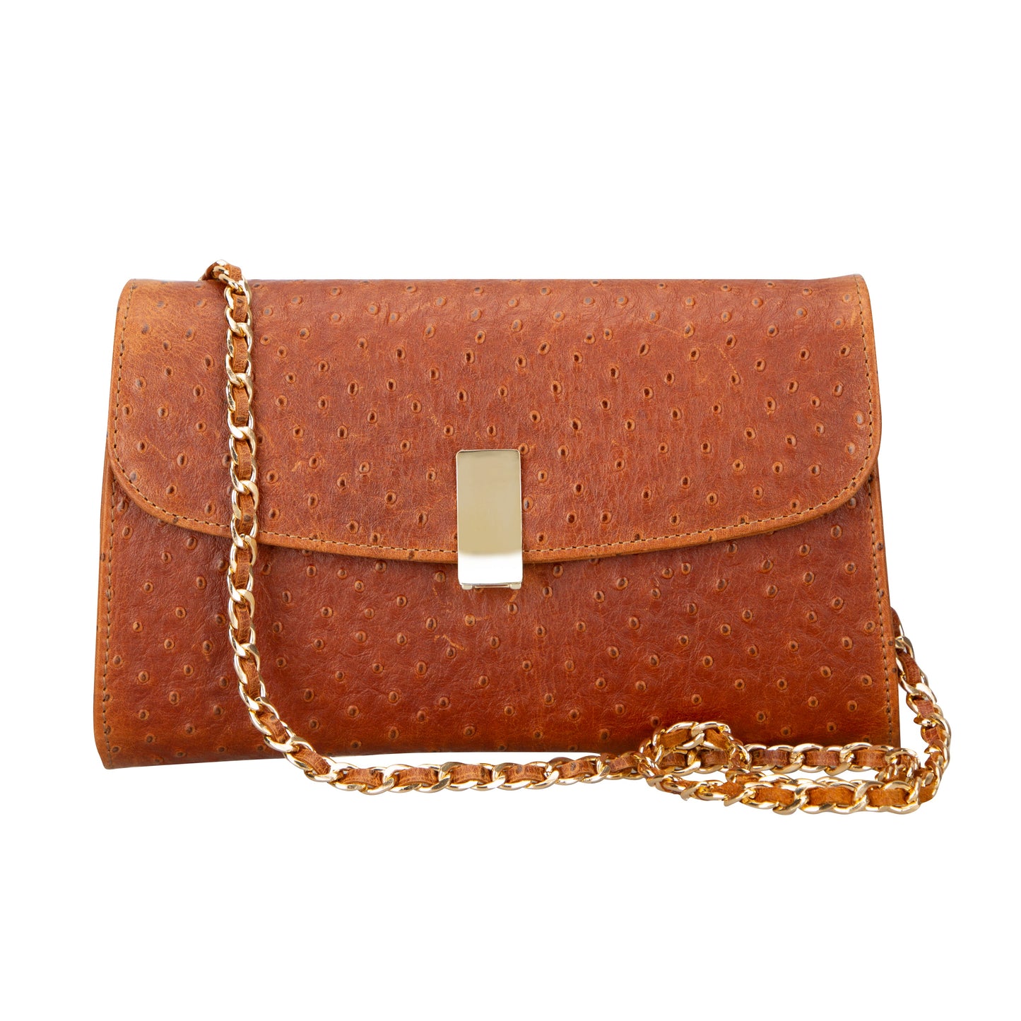 Load image into Gallery viewer, Molly Women Clutch Bag - Tan Ostrich
