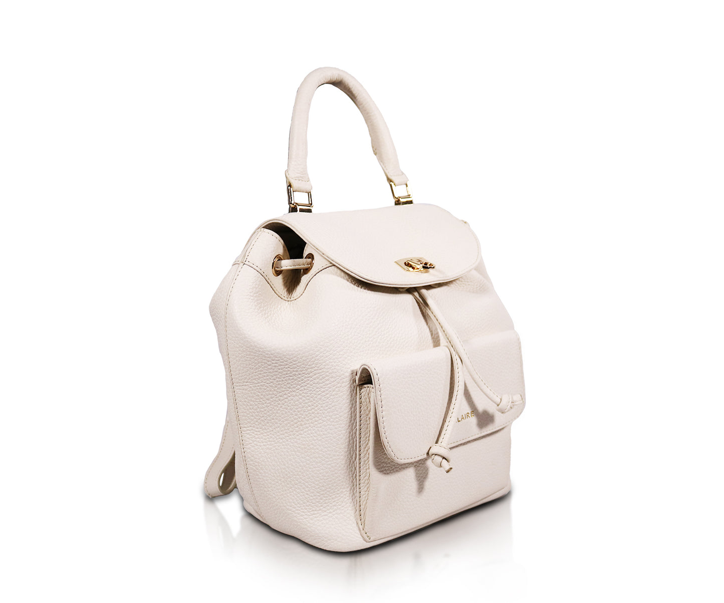 Leather Backpack | White