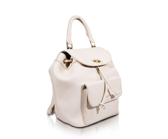 Load image into Gallery viewer, Leather Backpack | White
