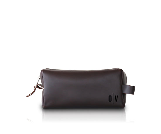 Mens Leather Toiletry Bag | Antique Tan