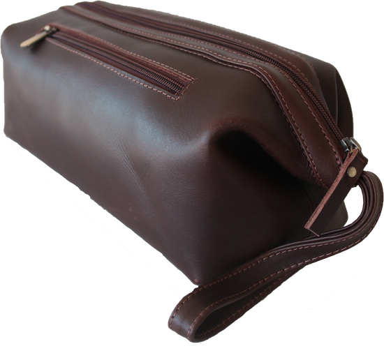 Load image into Gallery viewer, Leather Makeup Bag | Black
