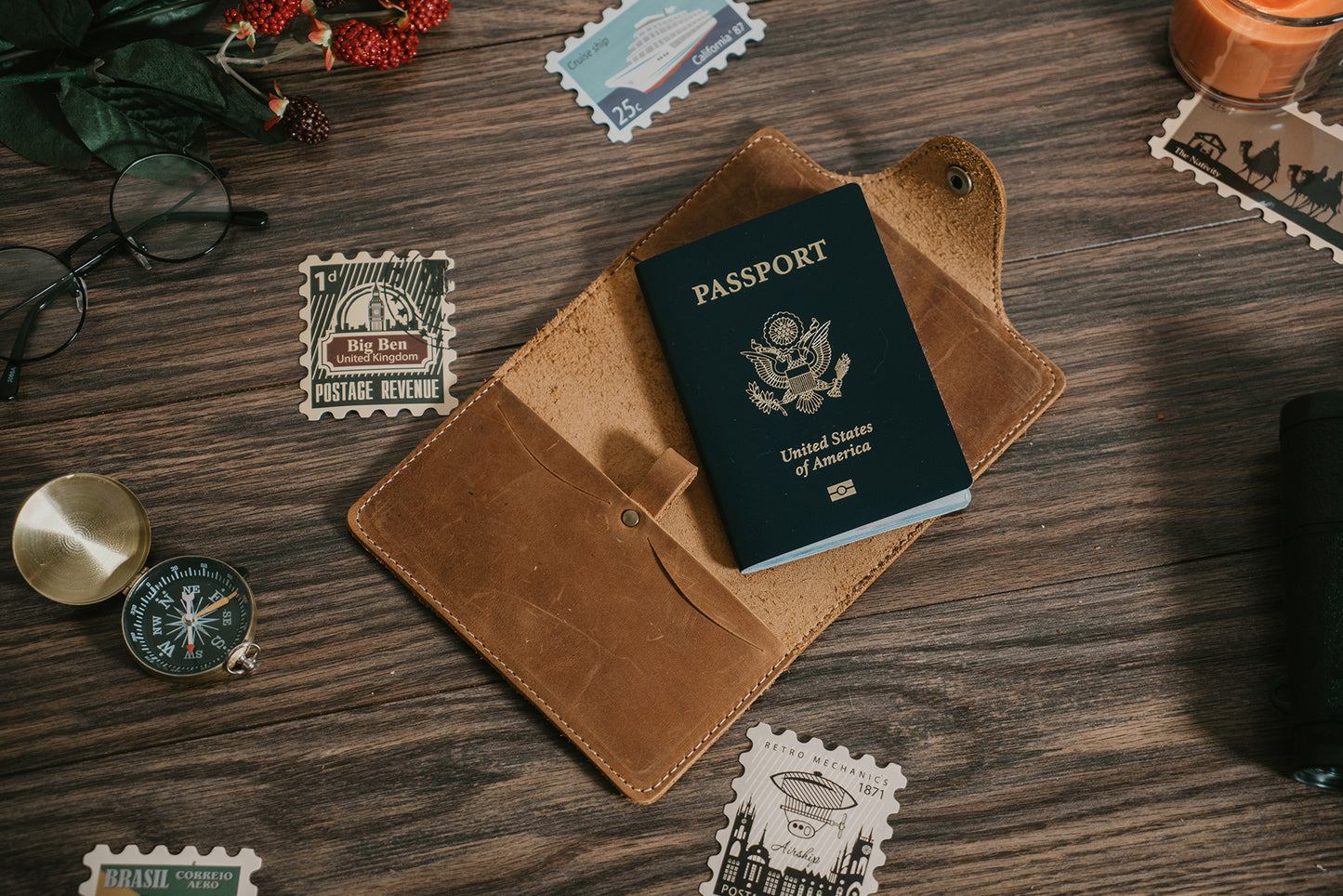Passport Cover - Light Brown