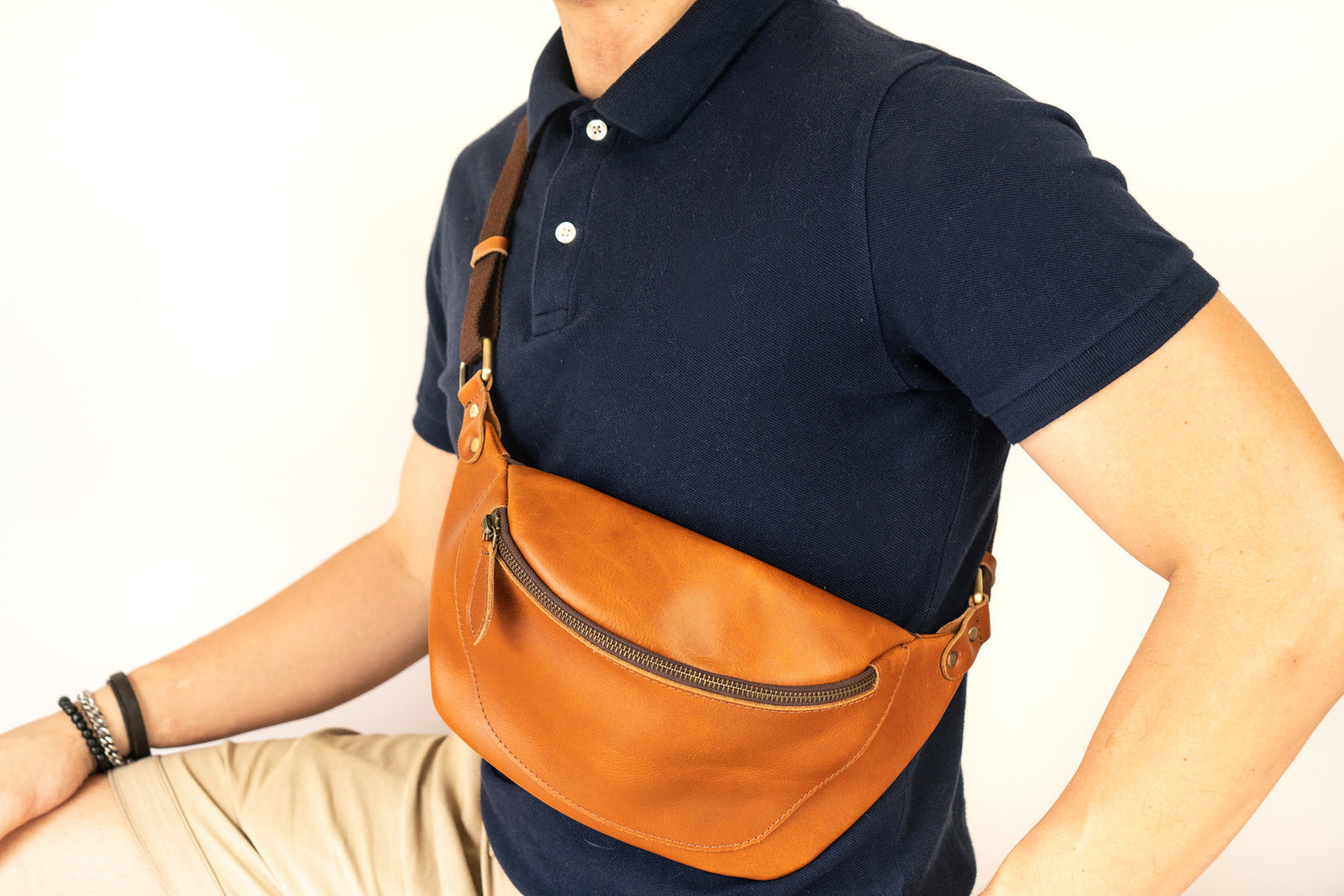 Leather Belt Bag | Dark Brown