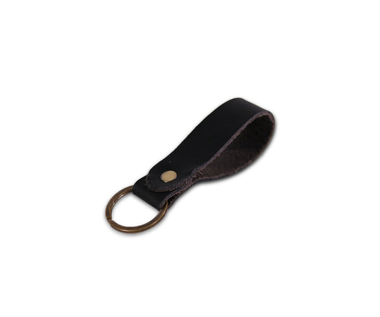 Leather Keychain - Dark Brown