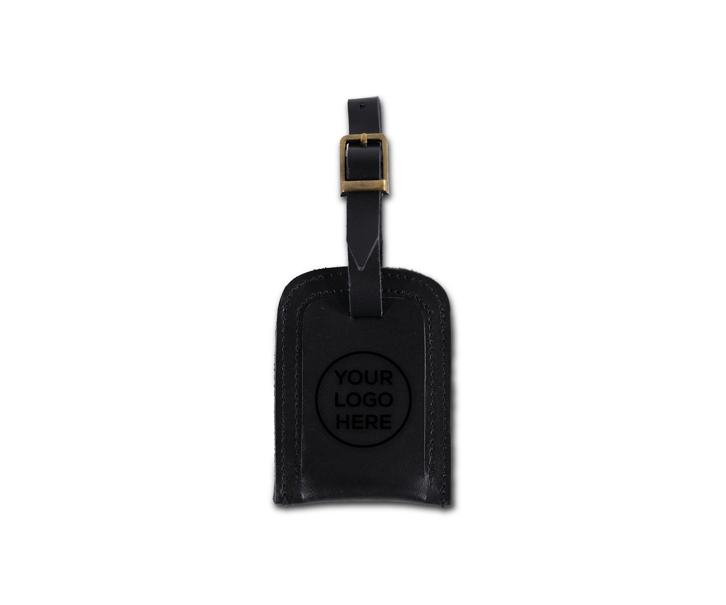 Leather Luggage Tag - Light Brown