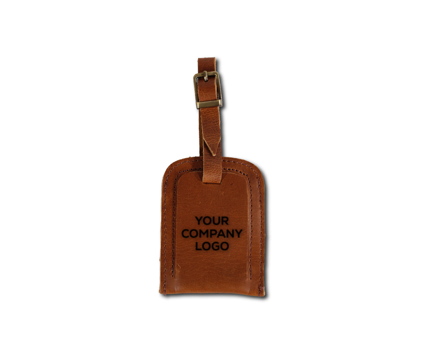 Leather Luggage Tag - Light Brown