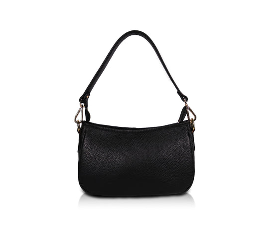 Load image into Gallery viewer, Leather Moon Crossbody Bag - Black

