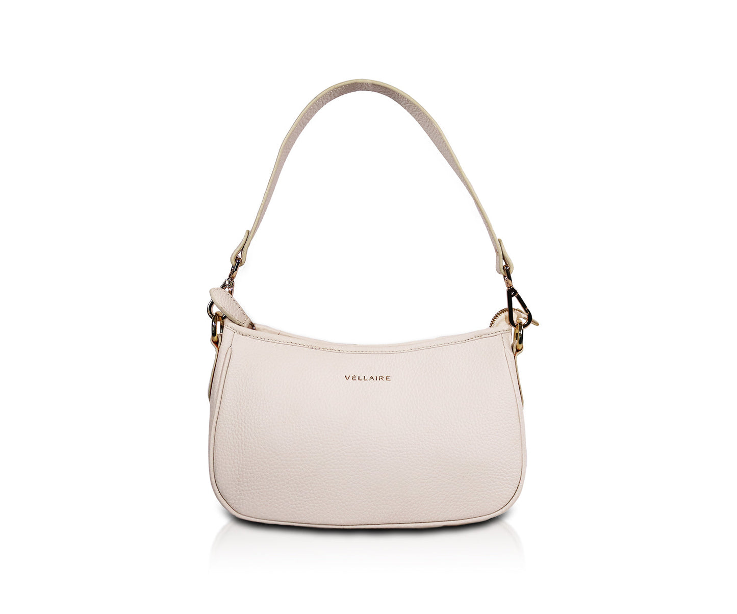 Leather Moon Crossbody Bag - Orange