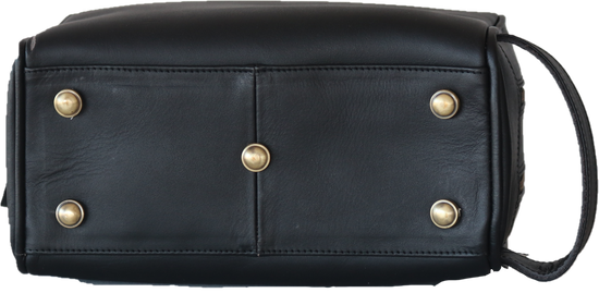 Leather Double Section Toiletry Bag | Light Brown