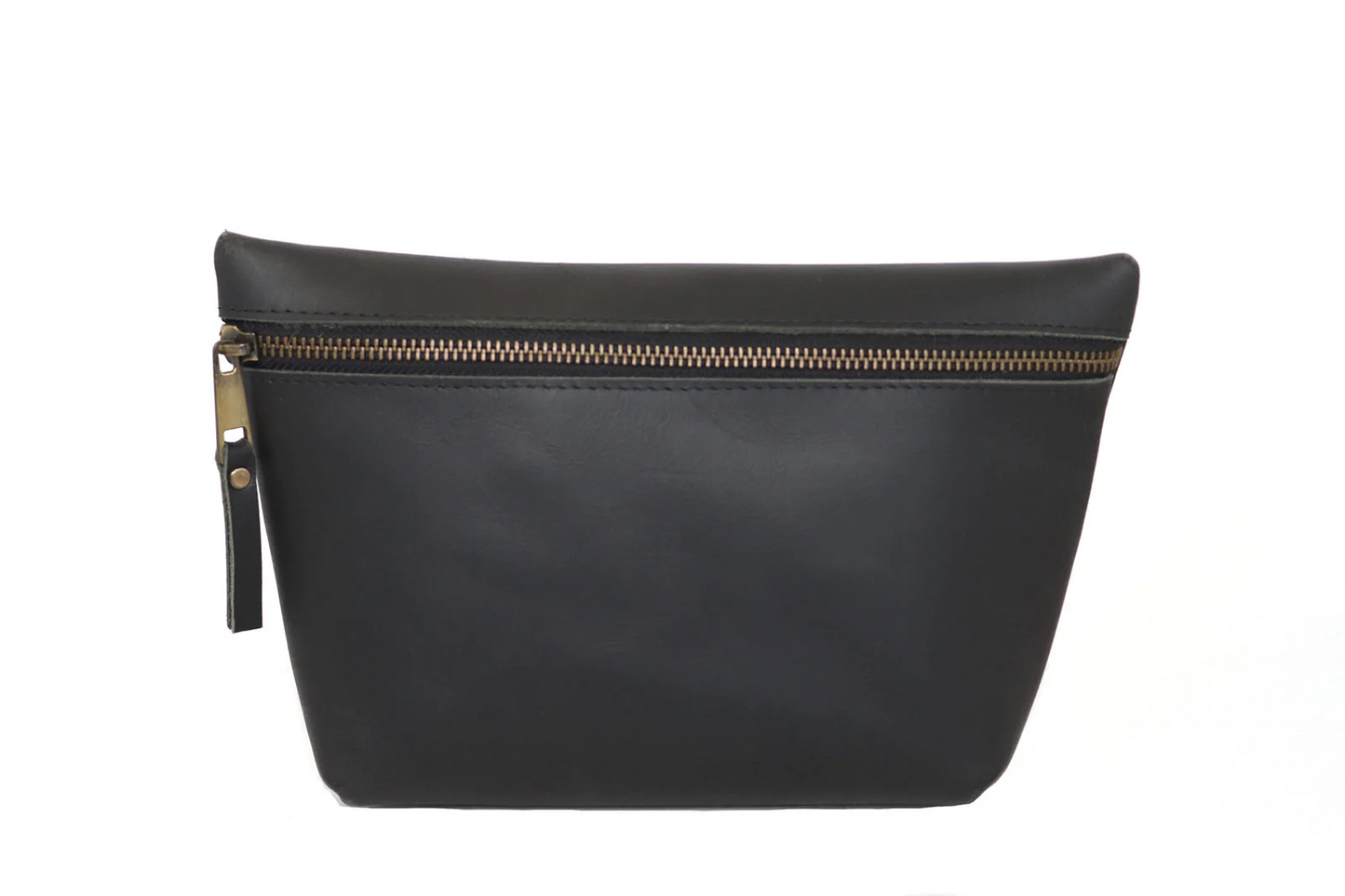 Load image into Gallery viewer, Leather Square Makeup Bag | Dark Blue

