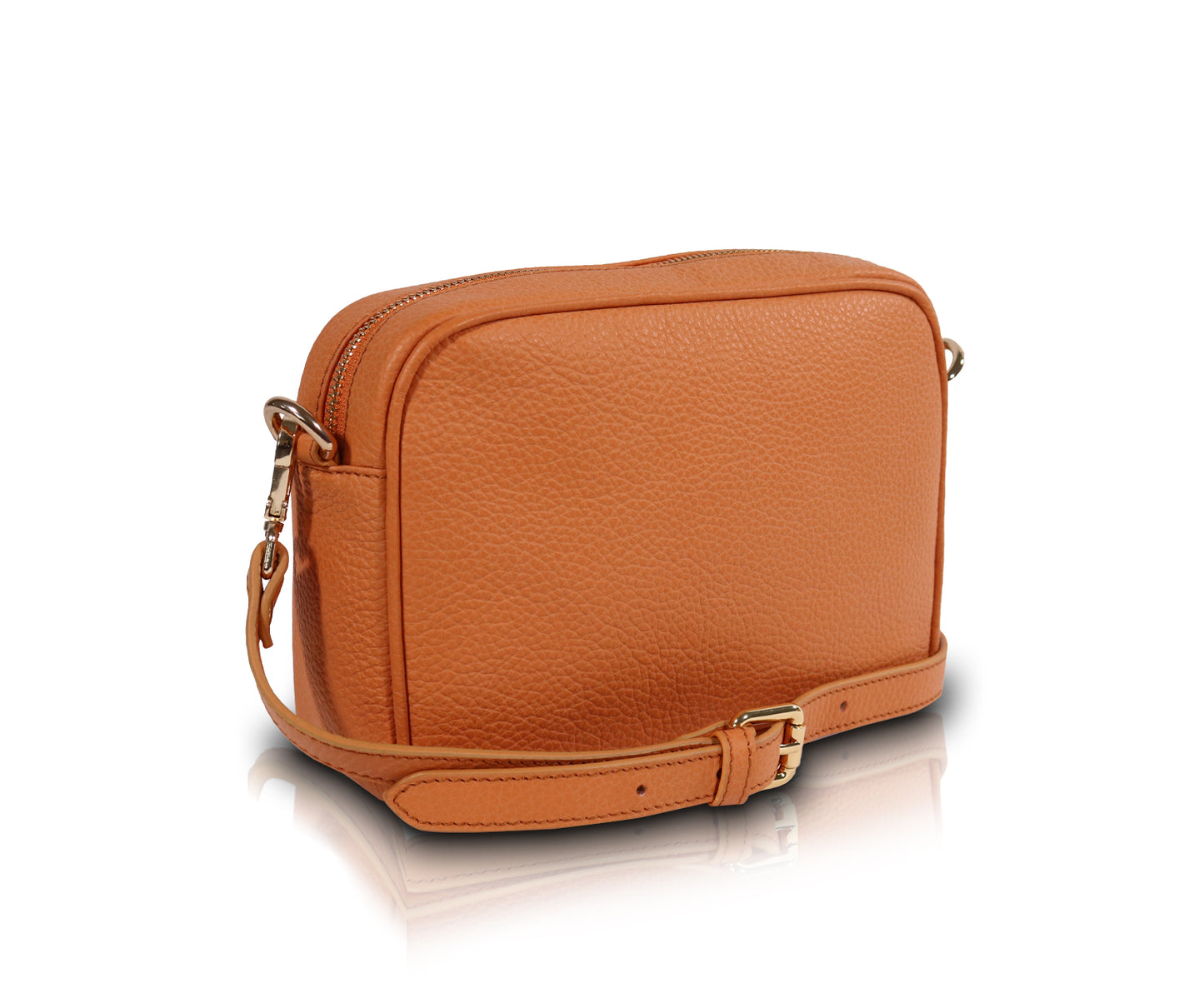 Leather Camera Bag - Orange