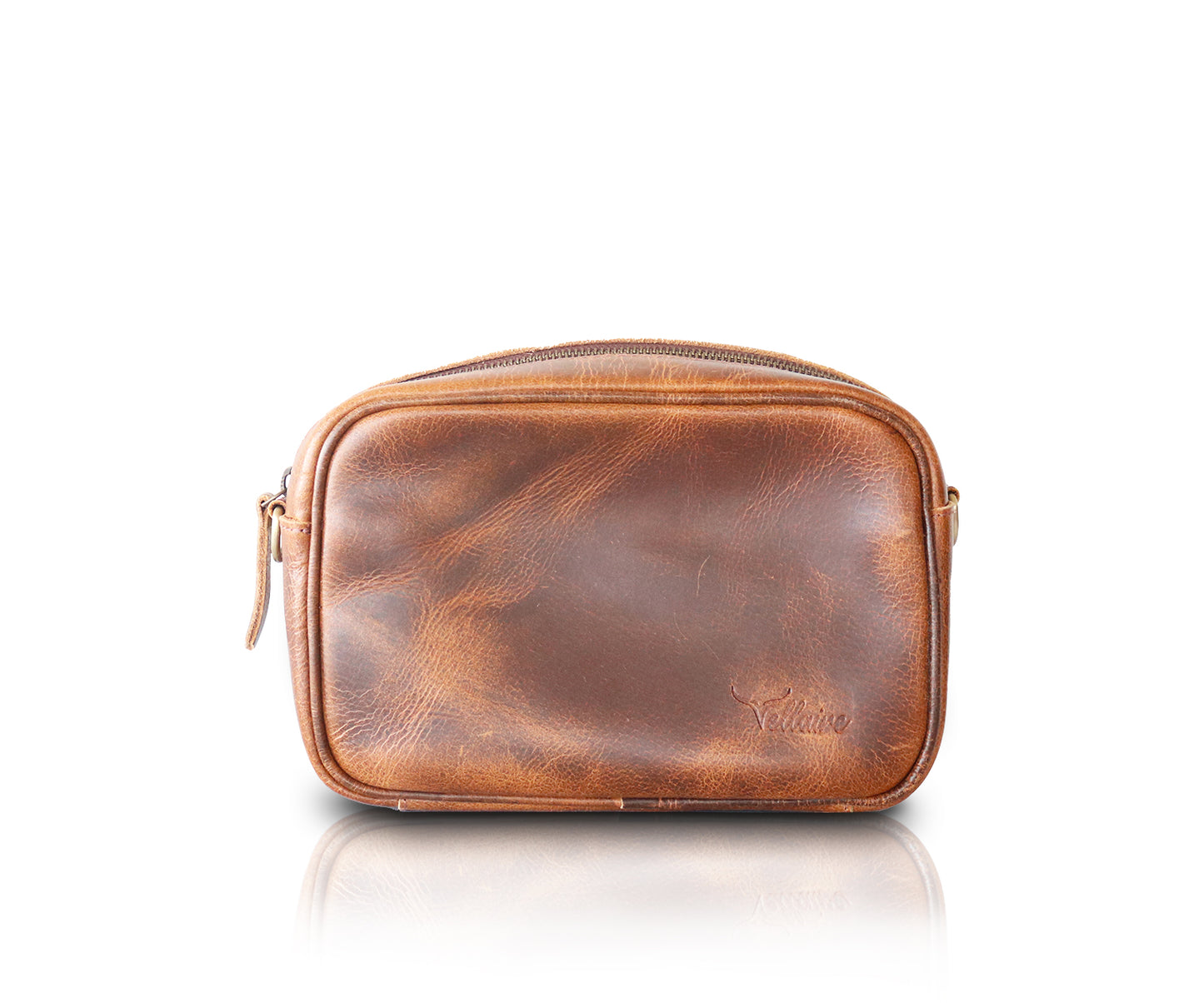 Leather Crossbody Bag | Dark Brown