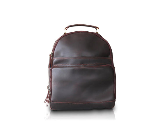 brown laptop backpack women& 39 Leather Backpack with Laptop Compartment