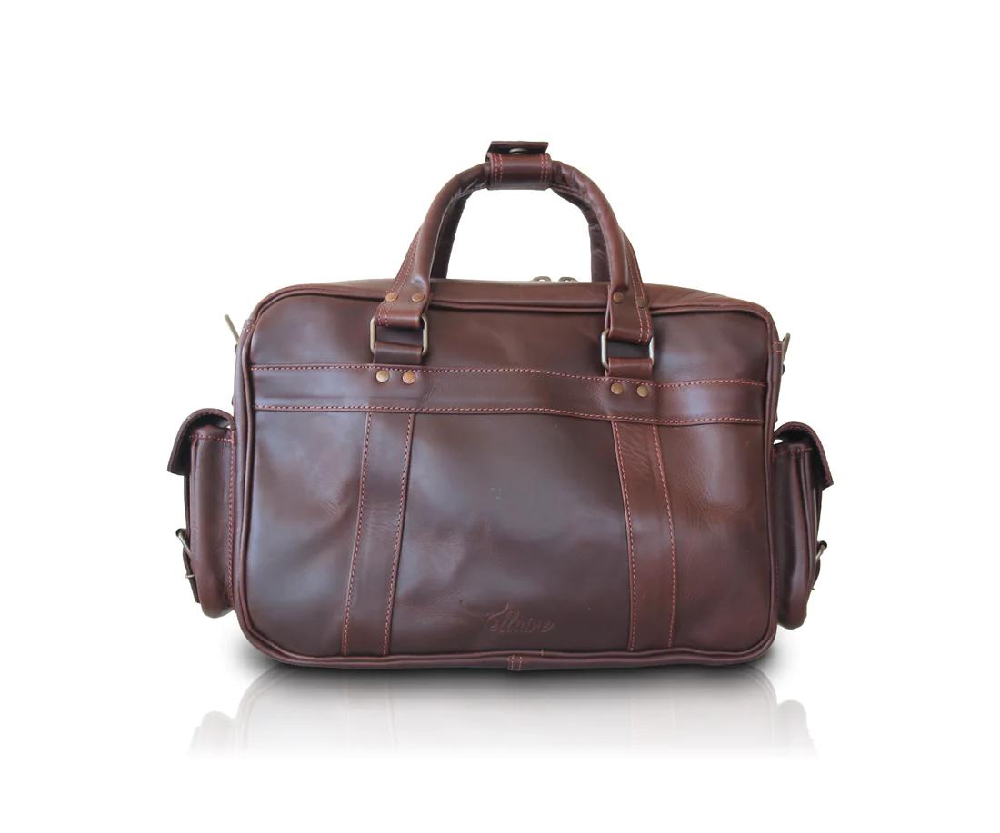 Load image into Gallery viewer, Leather Pilot Briefcase | Light Brown
