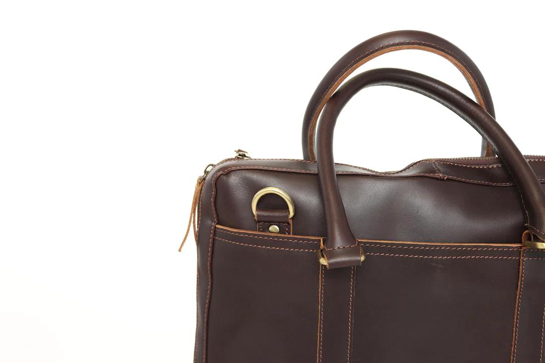 Leather Briefcase | Light Brown