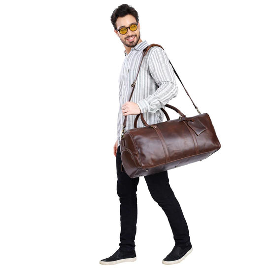 Leather Duffle Bag X-Large | Light Brown
