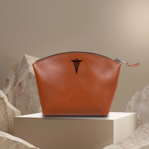 Leather Eclipse Makeup Bag | DB