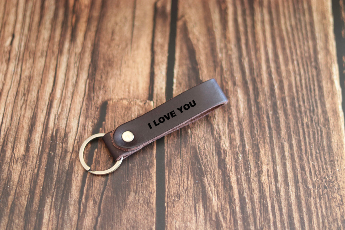 Leather Keychain - B