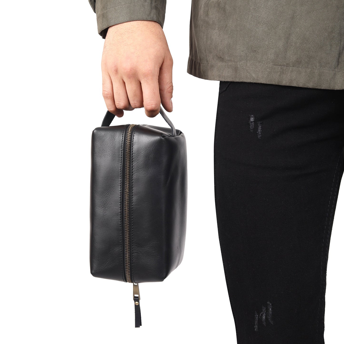 Mens Leather Toiletry Bag | LB