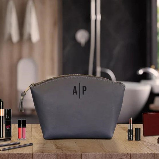 Leather Eclipse Makeup Bag | LB