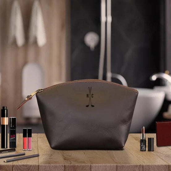 Leather Eclipse Makeup Bag | LB