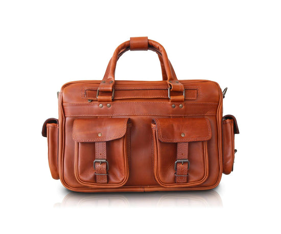 Load image into Gallery viewer, Leather Pilot Briefcase | Black
