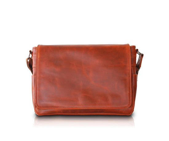 Leather Messenger Bag | Dark Brown