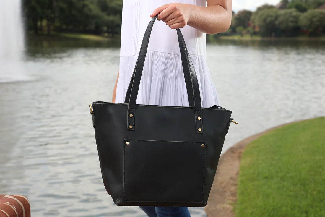 Load image into Gallery viewer, Leather Tote Bag | Dark Brown
