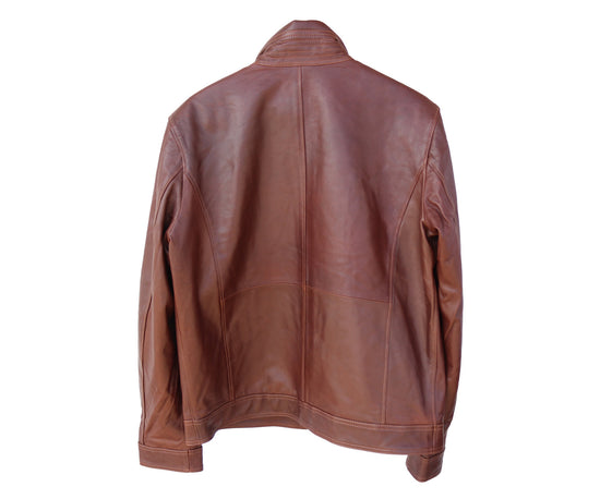 Men Sport Leather Jacket | Black