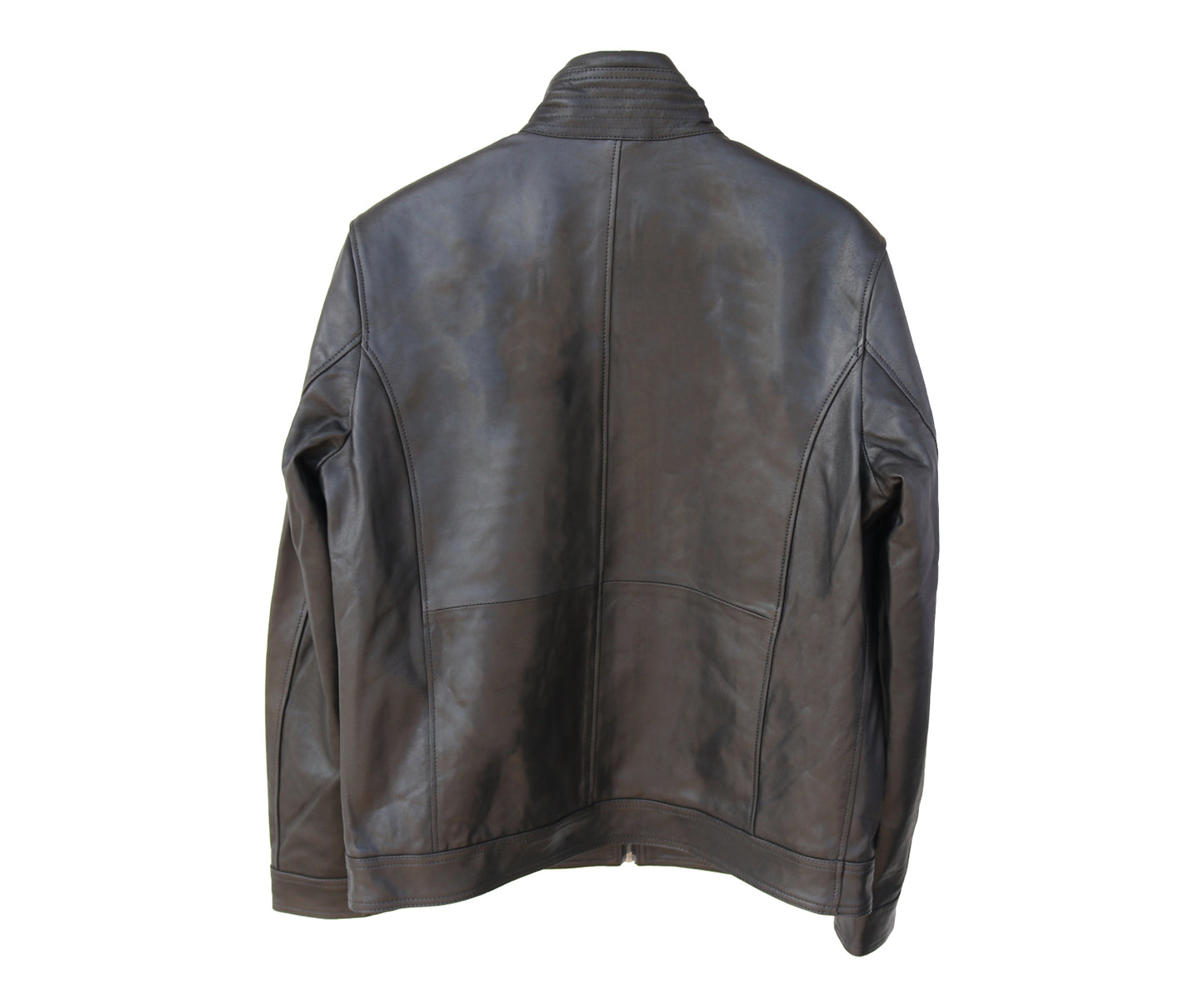 Men Sport Leather Jacket | Dark Brown