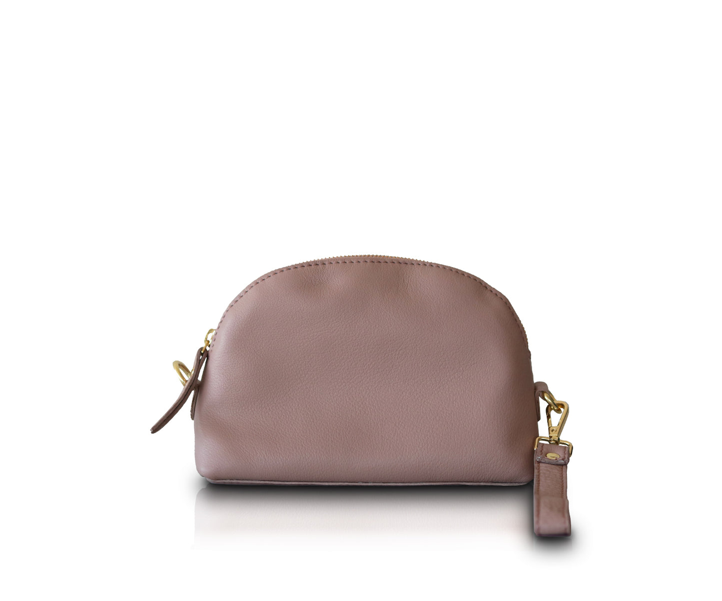 Leather Eclipse Crossbody Bags - Beige