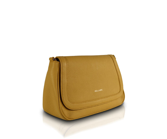 Leather Chic Shoulder Bag | Mustard