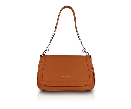 Leather Chic Shoulder Bag | Coffee