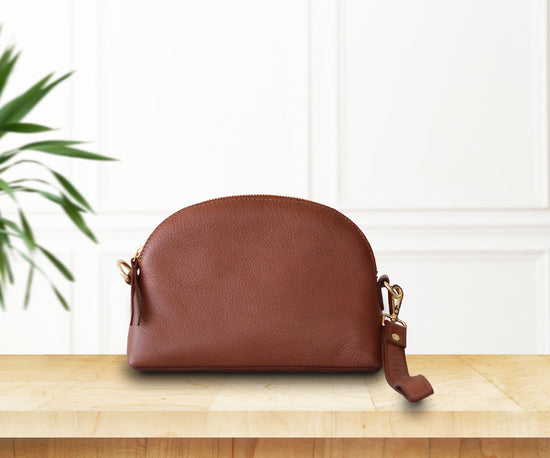 Load image into Gallery viewer, Leather NDM Makeup Bags | Burgundy
