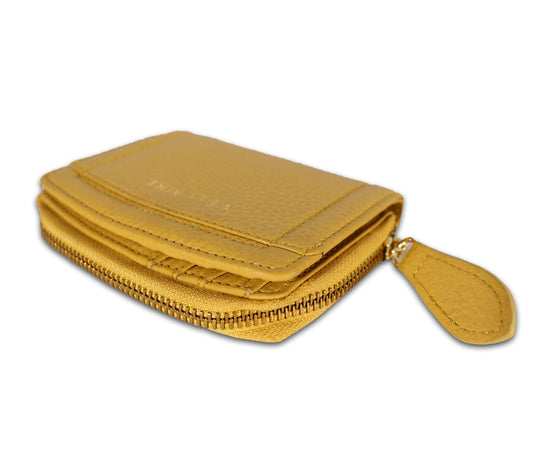 Buckingham Leather Card Holder | Mustard